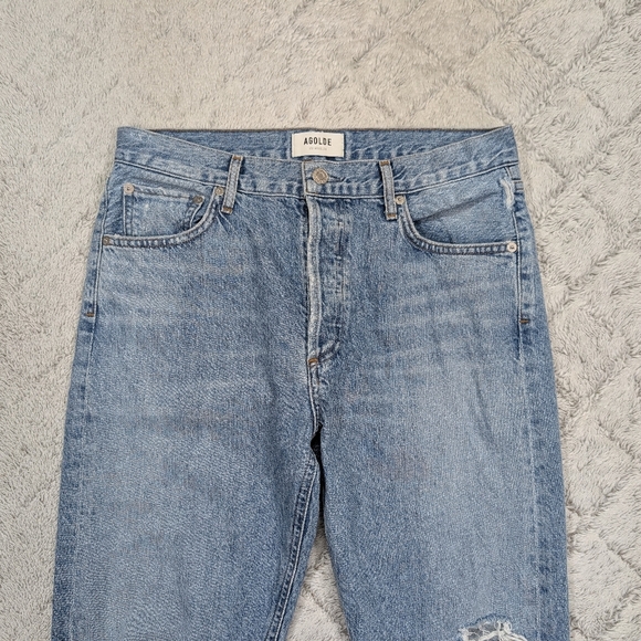 Agolde Jeans Womens 28 Blue Spectator Jaime High Rise Classic Slim Straight 28” - Picture 2 of 11